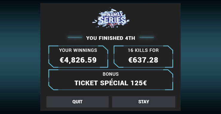 Четвертое место в турнире рума Winamax принесло студенту Жене yevko €5.463.