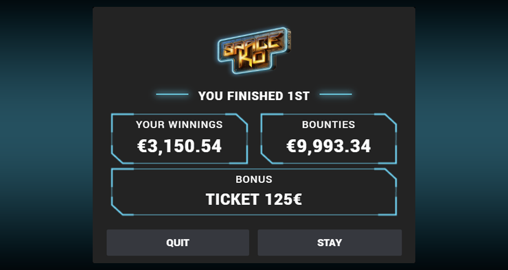 В Space KO рума Winamax сильнейшим стал бакалавр Коля king23. Его выигрыш составил €13.143.