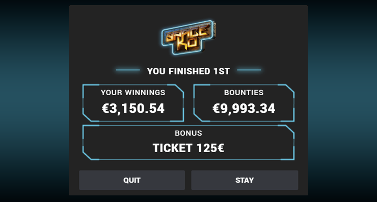 В Space KO рума Winamax сильнейшим стал бакалавр Коля king23. Его выигрыш составил €13.143.