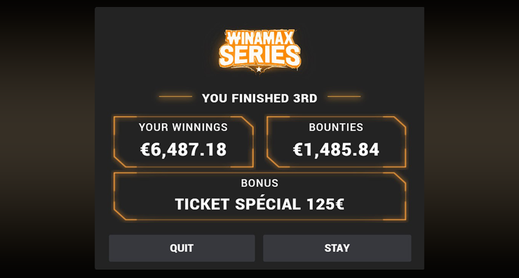 Андрей wp3k выиграл €6.487 + €1.485 баунти.