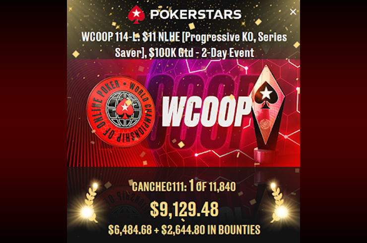 Александр canchec111 – $9,1к за первое место на PokerStars