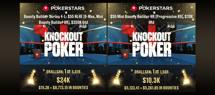 Дима DrAllsan - $24,000 и $10,300 за победы в турнирах на PokerStars