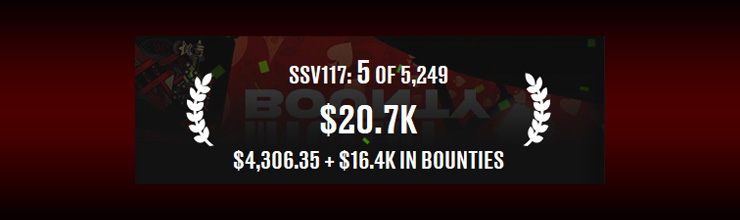 Бакалавр Сергей ssv117 дошел до пятого места в турнире на PokerStars и получил $20,7k.
